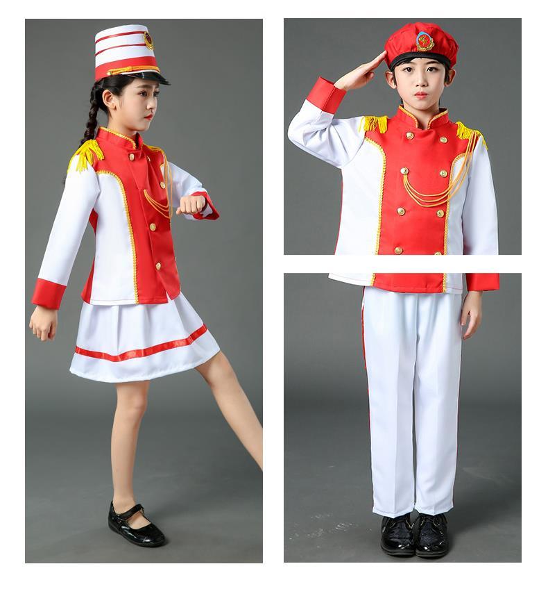 新款鼓号队服装鼓手鼓号服中小学生幼儿园升旗手服军鼓队20222022