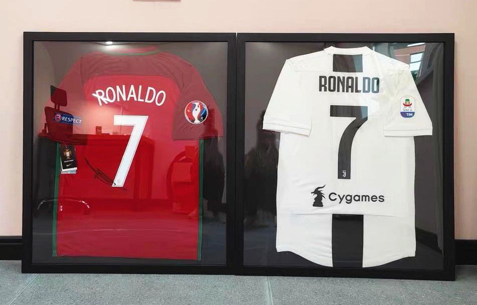 球衣裱框挂墙足球蓝球网球衣框定做定制 球衣相框装裱展示框签名足球