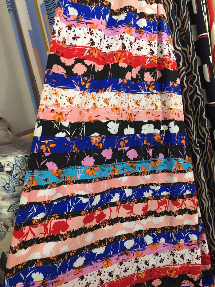 棉绸布料高档裙子布料60支棉绵绸人造棉麻布料竹节棉芦荟数码棉绸裙子