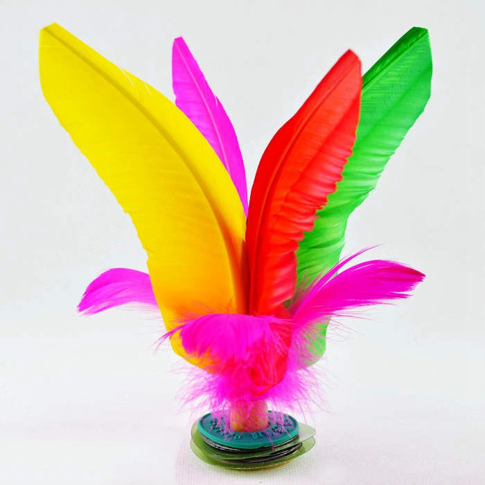 传统鸡毛健子南派花毽腱子羽毛踺子踢毽子的毽子大白毽子比赛毽球健身