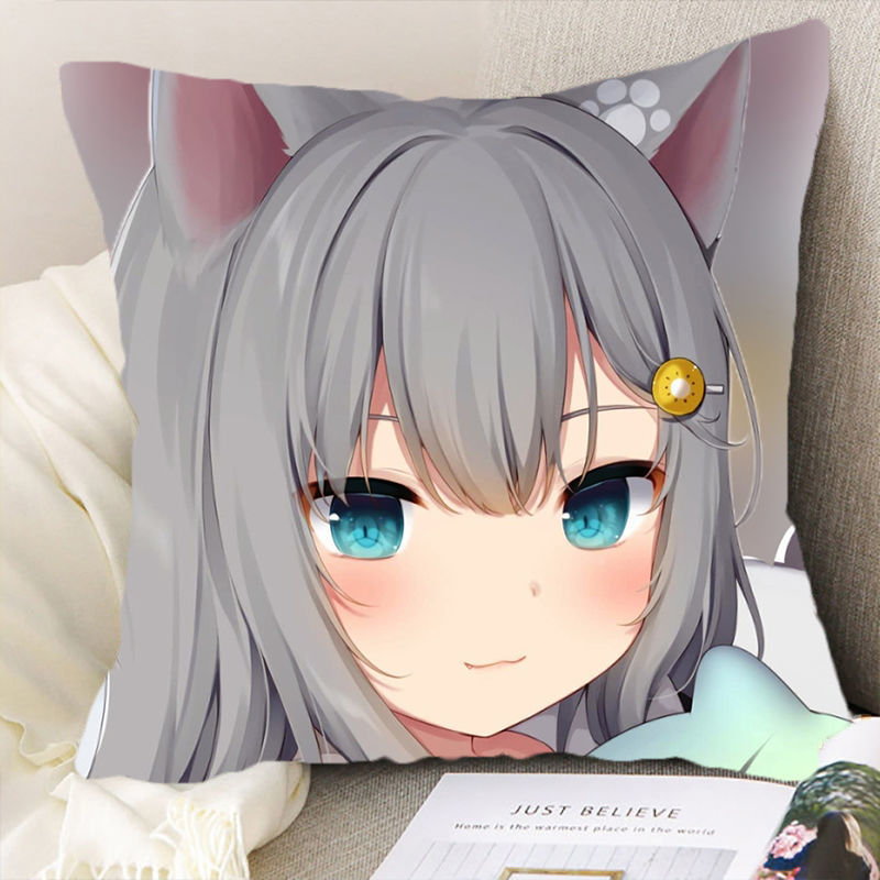 猫羽雫动漫抱枕二次元周边卡通靠垫含男女生日礼物枕头套可拆洗京闪
