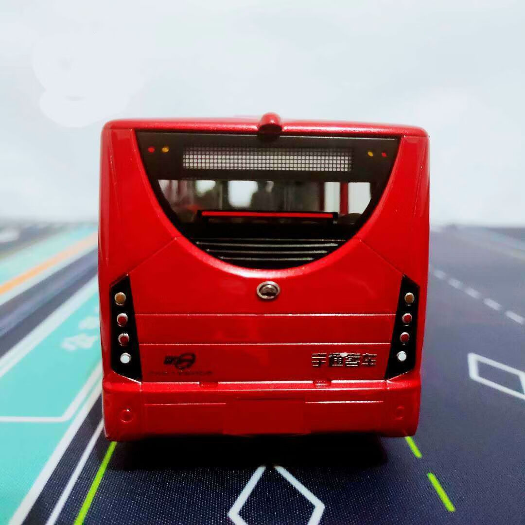模型 zk6125chevpg混动公交巴士仿真车玩具 宇通e12含马路场景垫