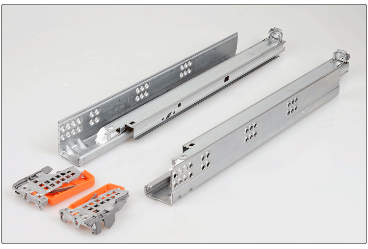 奥地利百隆blum全拉阻尼轨道橱柜导轨缓冲滑道抽屉轨三节滑轨托底