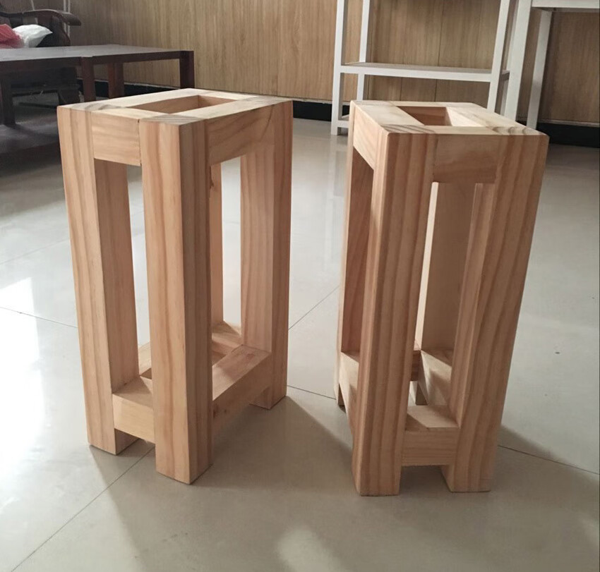 橡木实木音箱脚架木质落地音响架小书架箱架子环绕支架可定做 高80cm