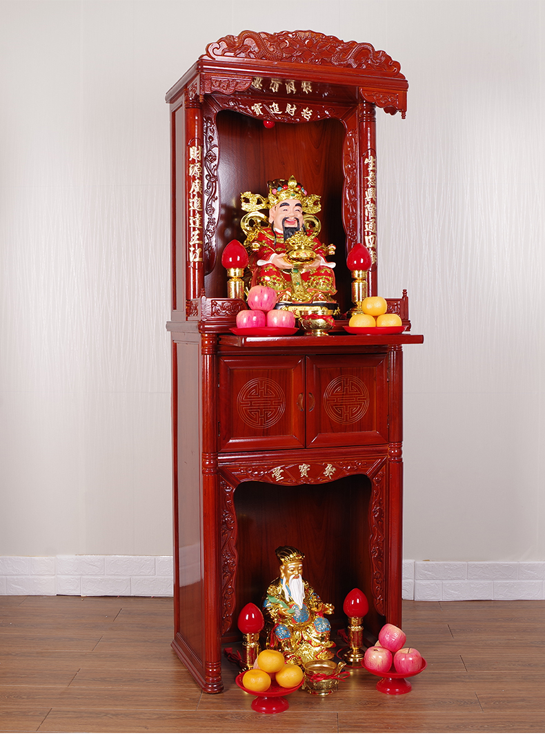 神台供桌 佛像供桌财神爷佛像神像实木佛龛立柜供桌供台家用供奉佛柜