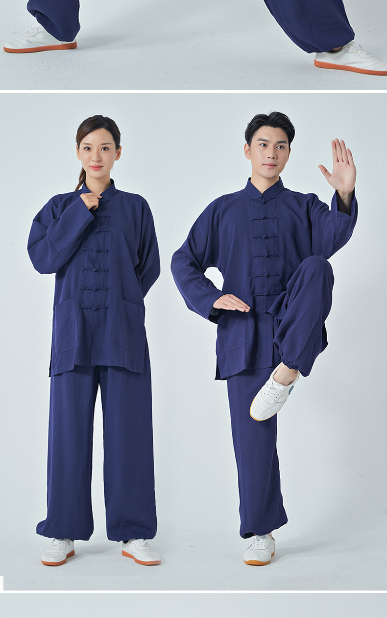 支持国货李宁太极服亚麻2022夏季新款飘逸透气吸汗中老年晨练练功服