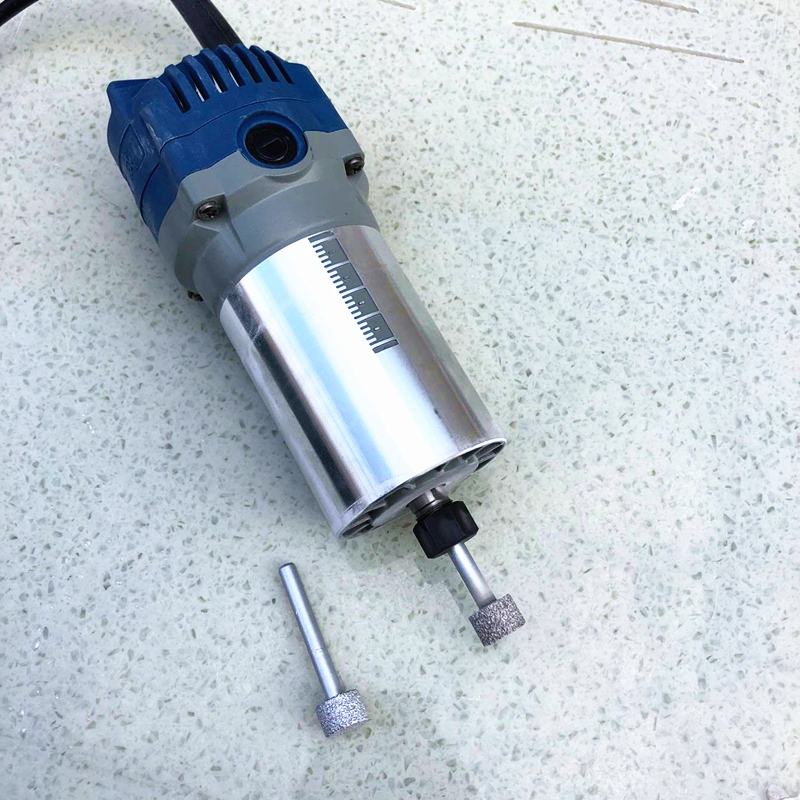 醉米石英石大理石洗菜盆台中盆刀头清底刀平刀修边机开槽锣刀台中盆清