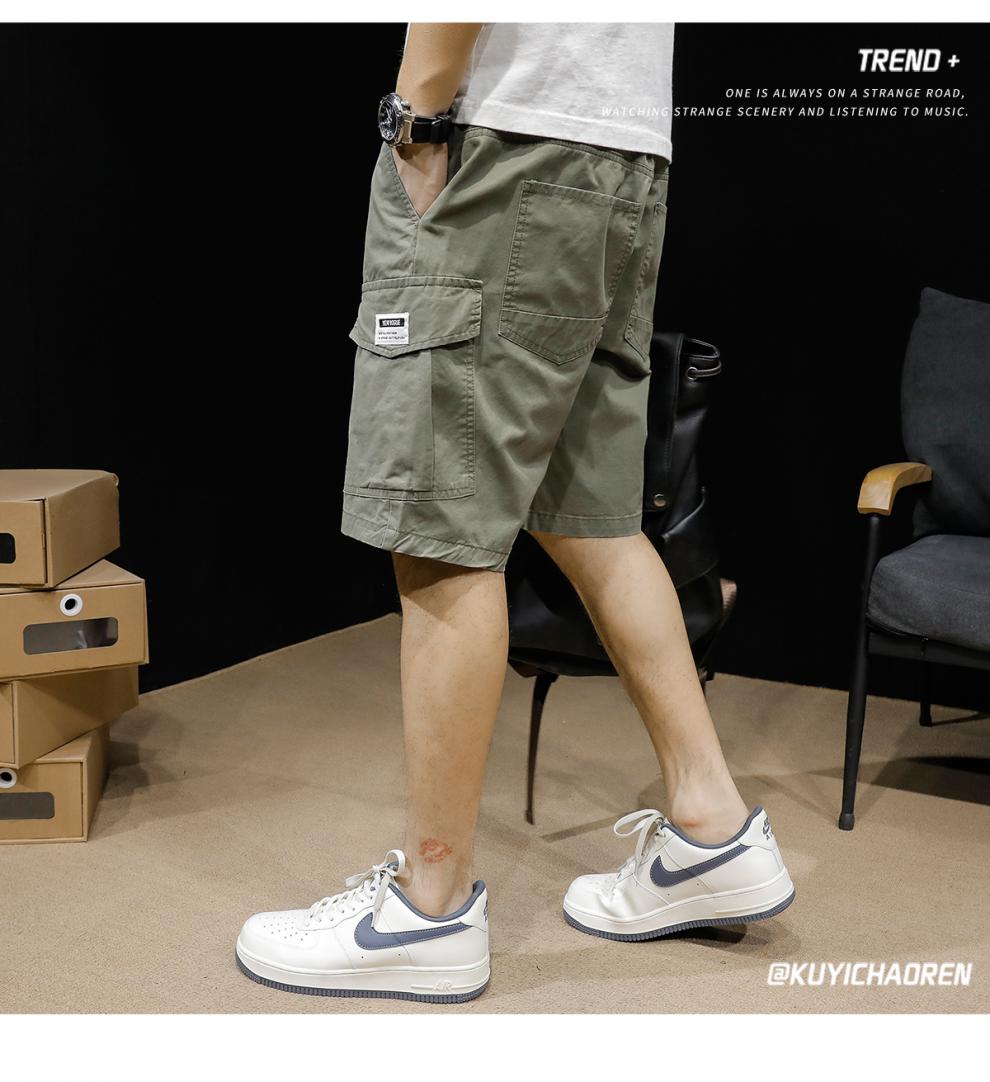 guciblv轻奢高端品牌休闲工装短裤男夏季薄款2022新款ins潮牌五分裤外