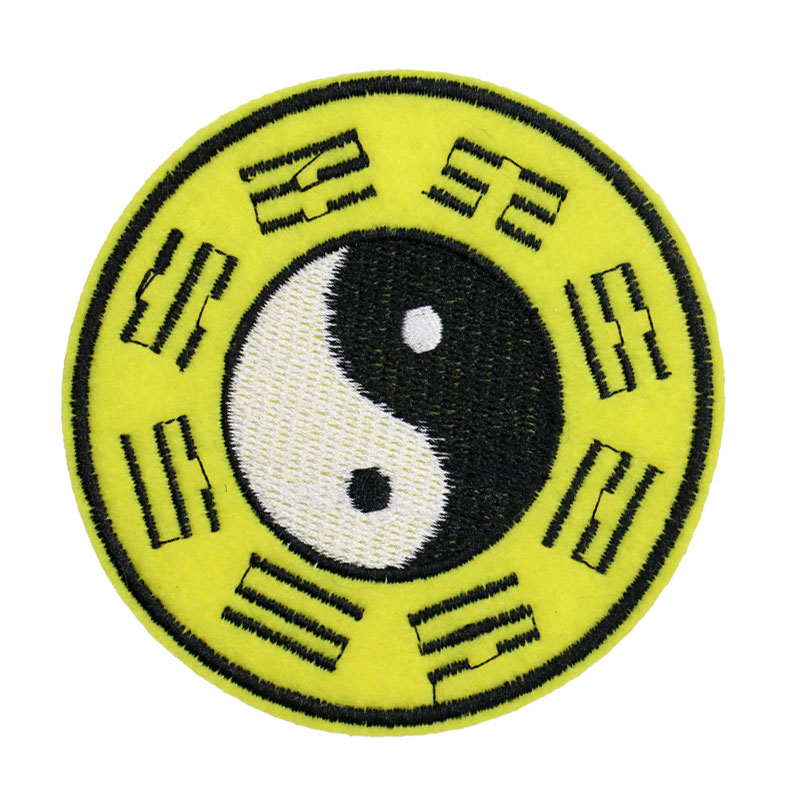 刺绣布贴太极八卦图圆标徽章贴花阴阳鱼衣贴衣服装饰贴个性补丁贴