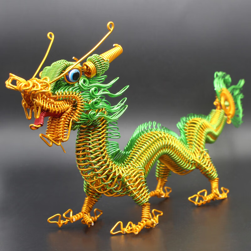 特色手工艺品 铝线编织中国龙模型金属铁丝diy民族风创意礼品摆件