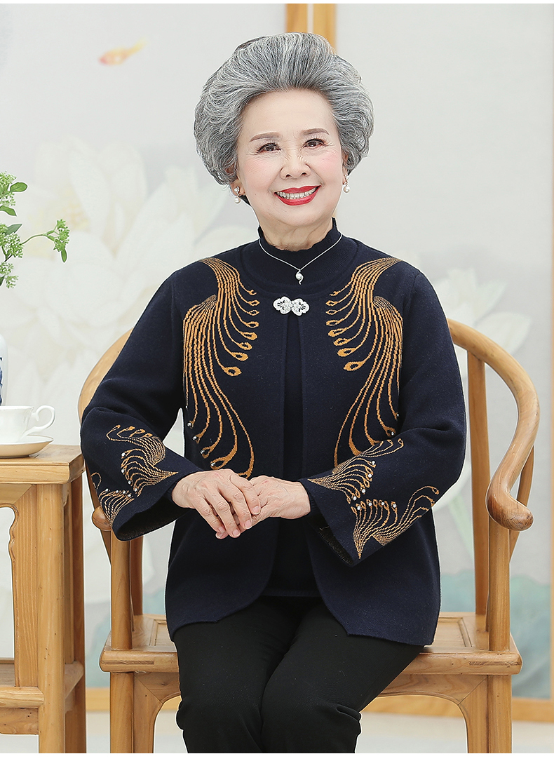富太太中老年服装奶奶装中老年人女老人衣服老年妈妈装外套富太太两件