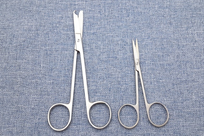 防碘伏不锈钢拆线剪精细月牙剪医用美容用手术双眼皮用缝线拆除剪