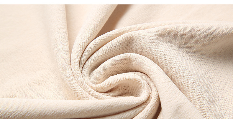 萨蒙路易 针织连衣裙女中长款时尚百搭蕾丝长袖拼接收腰气质裙子 杏色