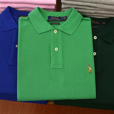 拉夫劳伦男装翻领短袖男纯棉polo衫小彩马大码商务休闲男装夏美国