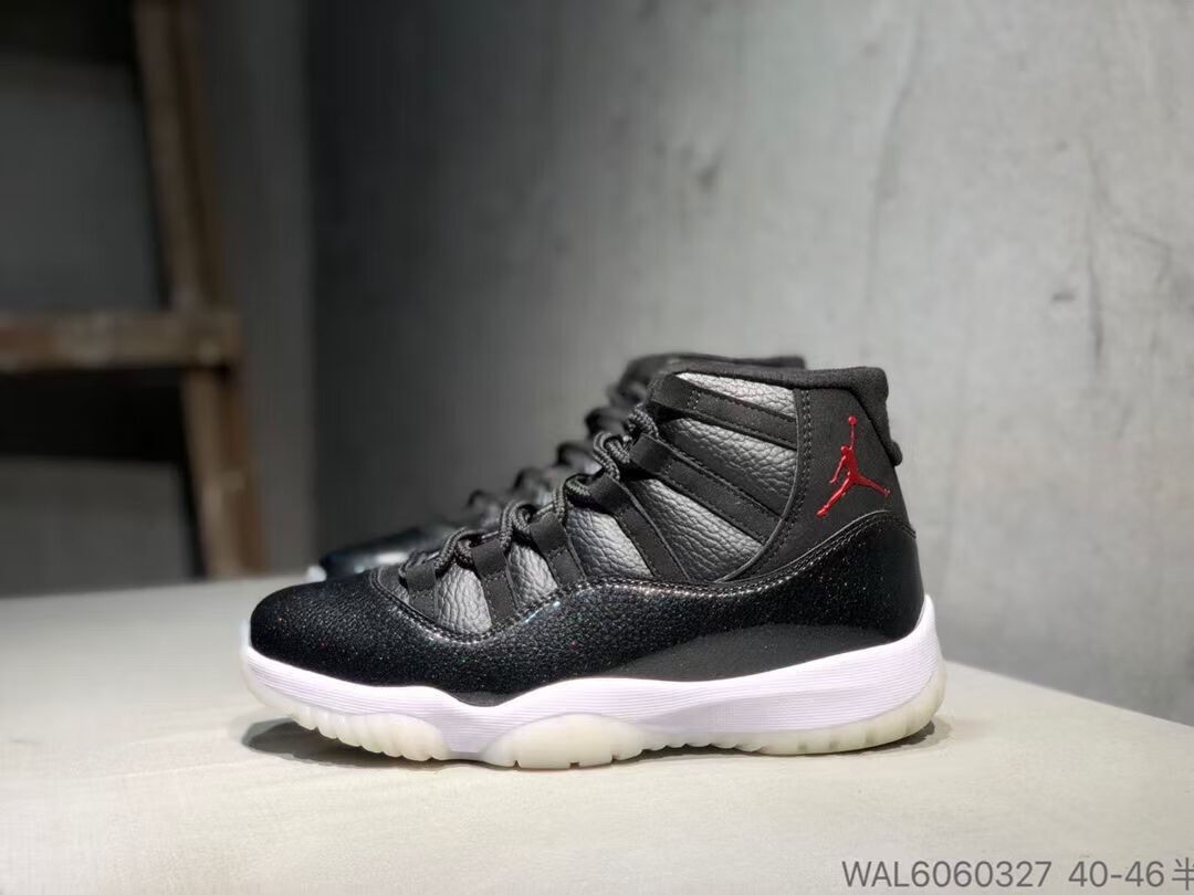 2022新款高帮aj11满天星闪粉银白男女篮球鞋康扣篮运动鞋aj11 黑金 36