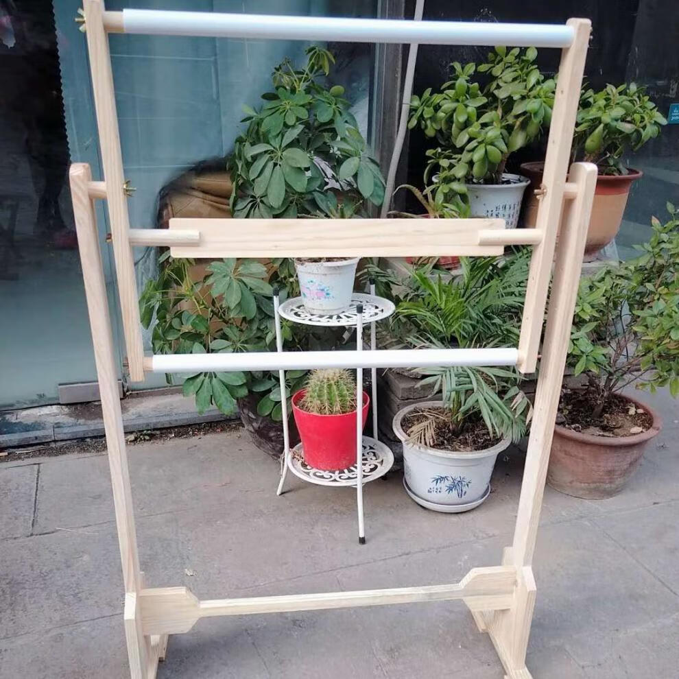 十字绣架子大号可调绷家用实木手持床上台式绣架大小通用40x30x50