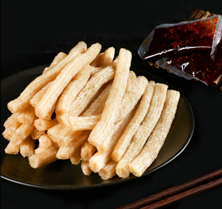 陕西自制辣条 原材料牛筋面半成品带调料西安小吃面筋条2斤 1斤片状