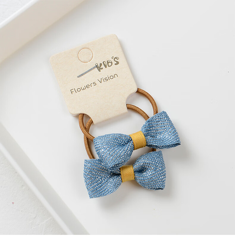 法西欧儿童发饰品布艺蝴蝶结宝宝小皮筋小女孩头花女童头绳发绳婴儿