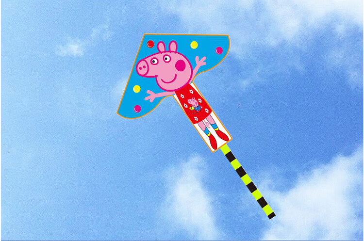 潍坊2022年新款小猪佩奇一家佩琪乔治风筝儿童专用成人大易飞线轮彩裙