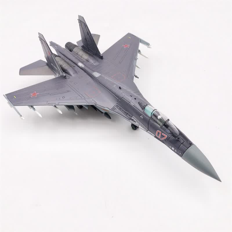 1/100俄罗斯苏35战斗机su35茄子色战斗飞机模型合金静态仿真成品 1