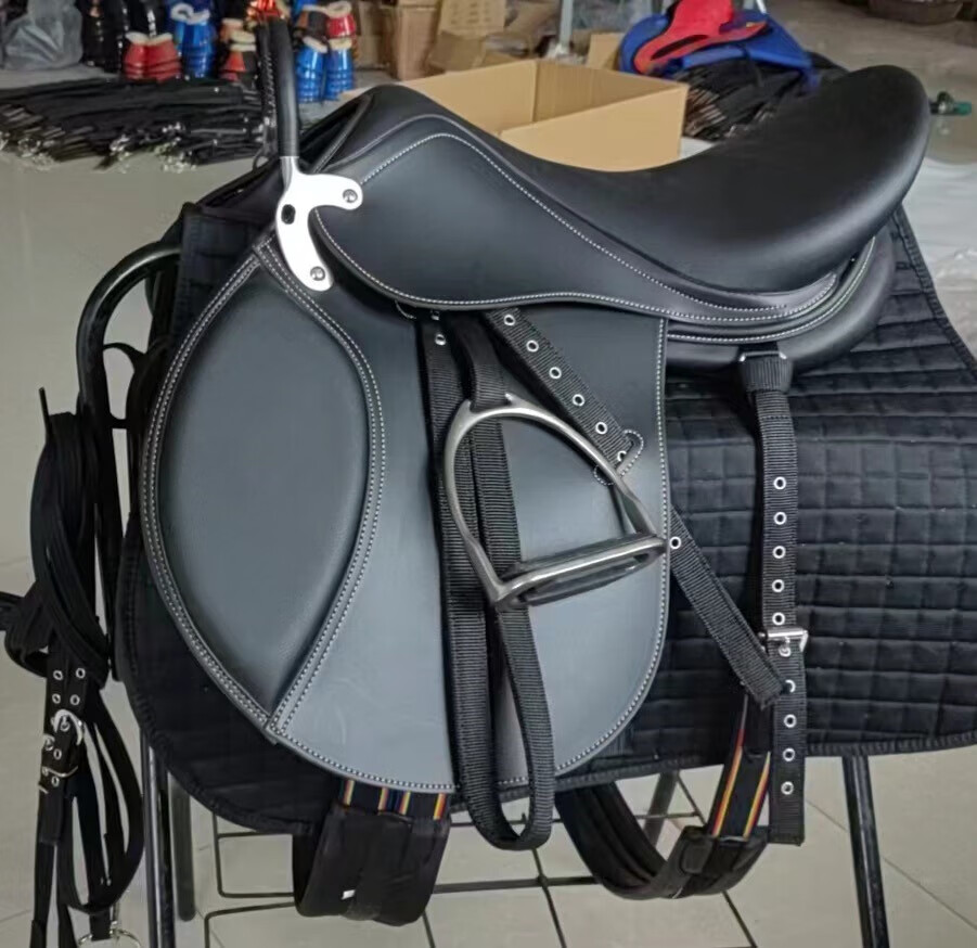 马鞍子全套马场教学扶手综合鞍游客鞍马术用具英式鞍 咖色8件套【图片