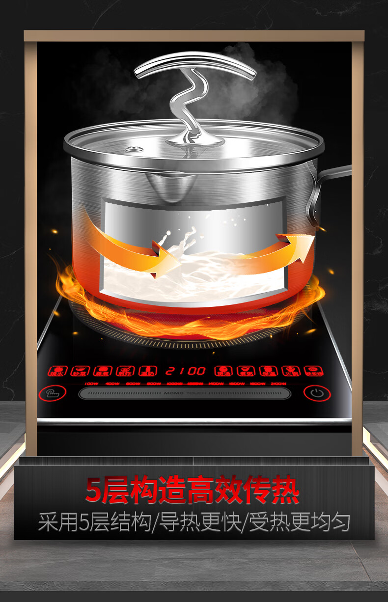 西曼帝克奶锅德国ive 不锈钢奶锅不粘锅304食品级加厚小汤锅煮牛奶