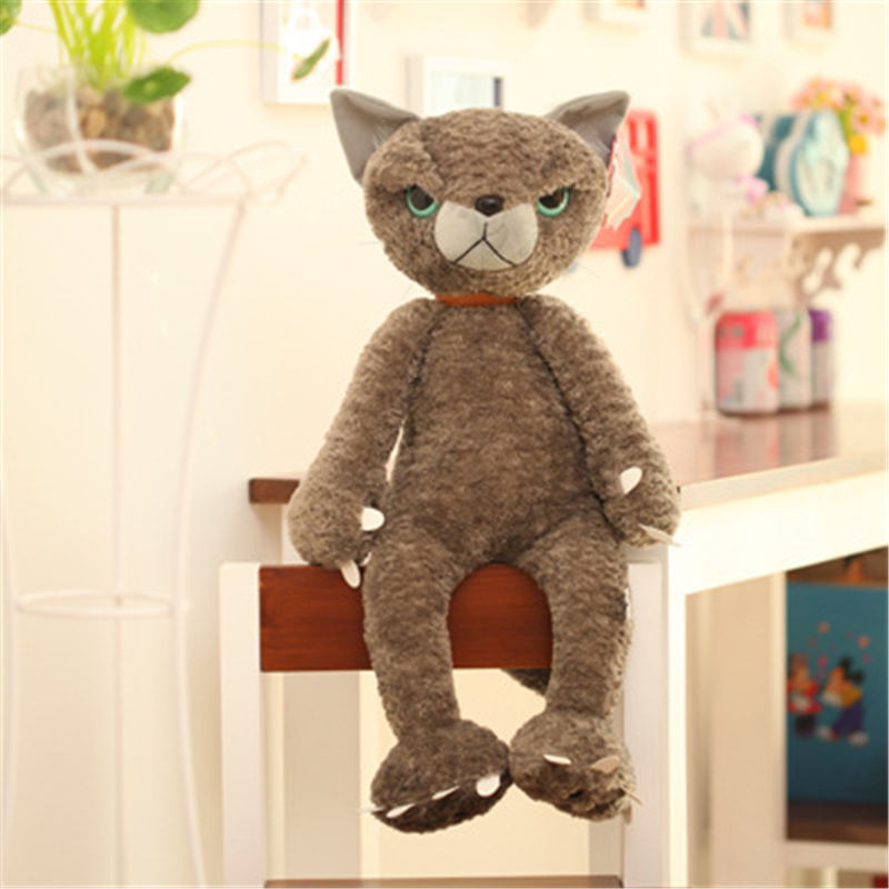 乖可爱可爱韩国猫咪不爽猫公仔毛绒玩具布娃娃小猫创意男女仿真生日