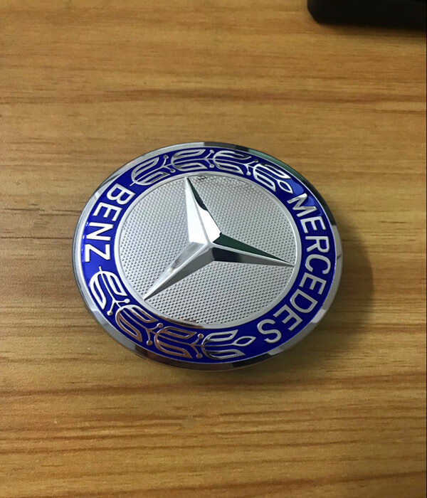 奔驰轮毂盖标s300 c200 e320l r400 ml350 轮胎中心标 轮毂车标 彩色