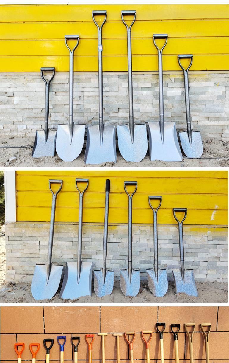 锹铁锹农用挖土铁铲种菜加厚园艺工具小钢铲农具锰钢一体锹铲土铲子豪