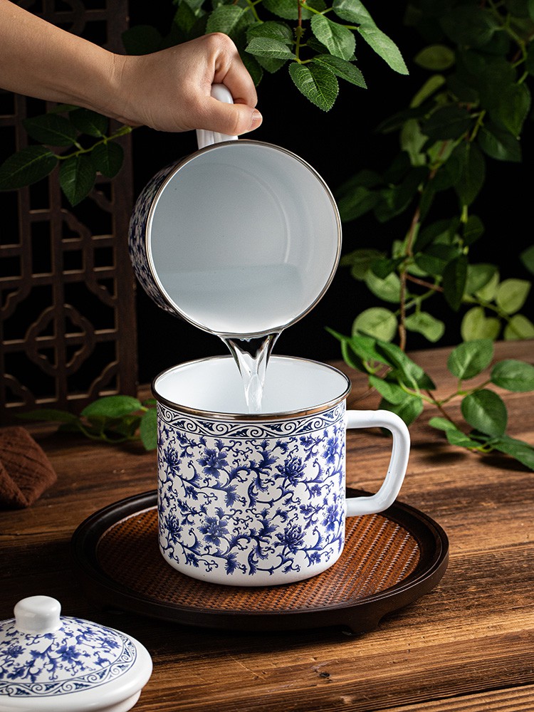 茶缸子 怀旧 老式怀旧老式搪瓷缸子超大家用大茶缸子茶杯大号茶缸喝水