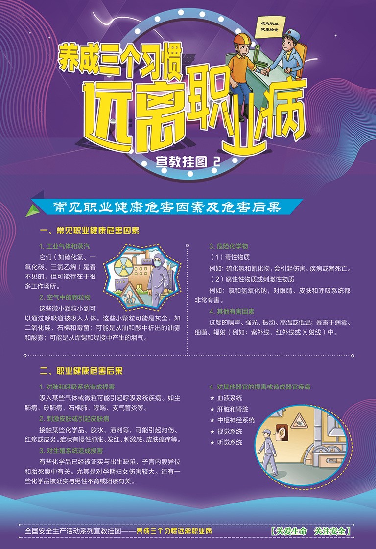 2022年职业病防治法宣传周活动资料挂图海报2022年安全生产月宣传海报