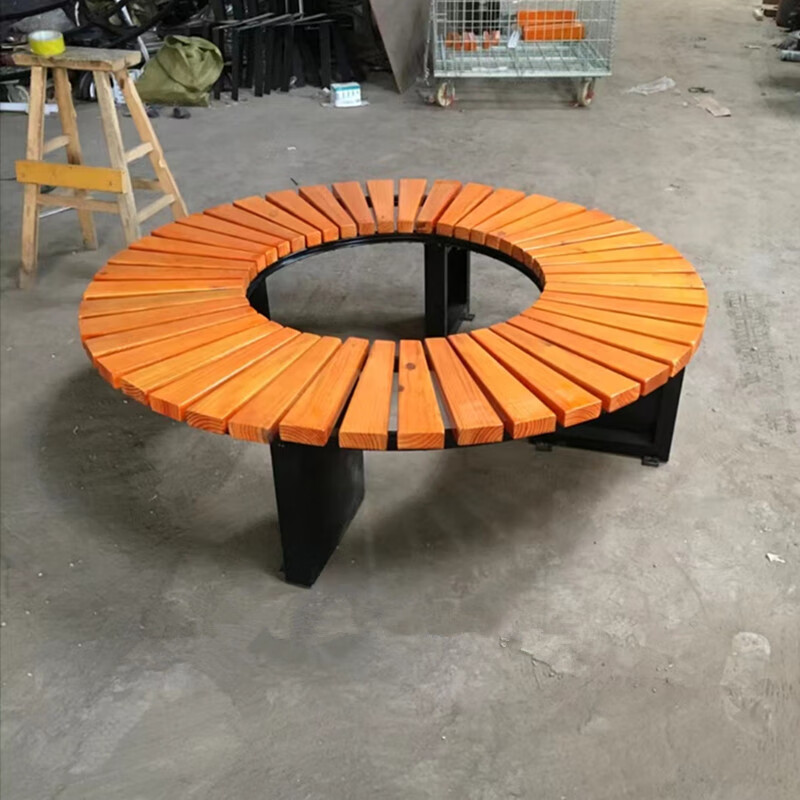 馥兰缇(fulanti) 围树椅公园椅户外休闲定制实木靠背座椅室外防腐木