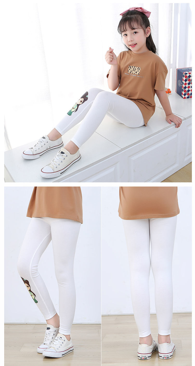 女大童打底裤女童打底裤春秋夏季薄款2022年春季新长裤黑色外穿棉宝宝