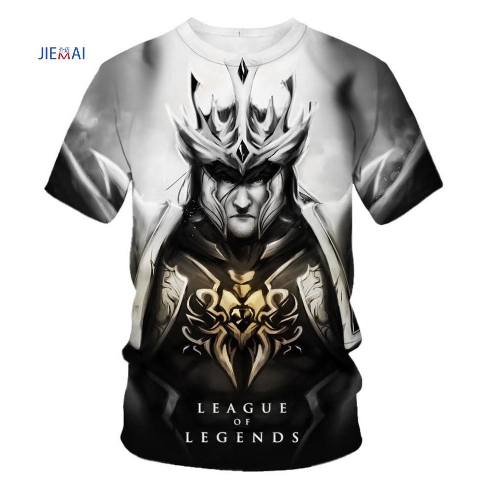 介迈夏季t恤短袖男lol联盟游戏英雄皮肤亚索全身双面印花衣服短袖t恤