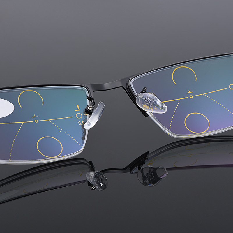 老花镜防蓝光内渐进多焦点老花眼镜看远看近两用变焦男女款渐进防蓝光