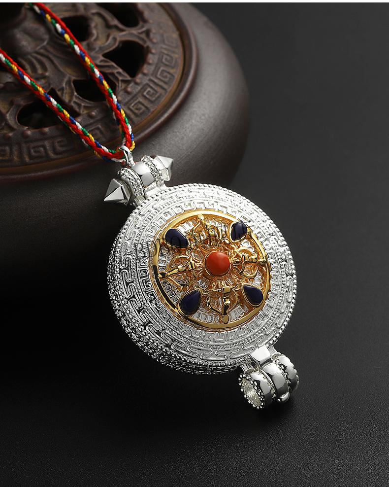 楞严咒挂件可装藏舍利子甘露佛教饰品噶乌项链吊坠小号