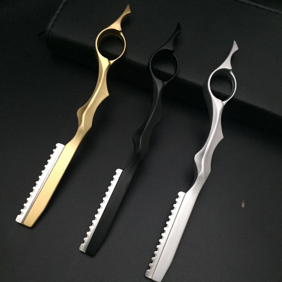 削刀家用金属削发刀头发打薄去薄削发器削发梳理发刀黑色带刀片一片