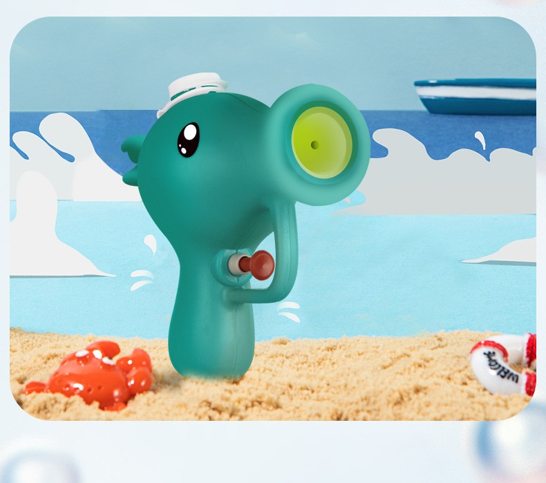 豌豆射手水枪戏水玩具儿童沙滩呲水宝宝洗澡小孩玩水浴缸卡通植物小