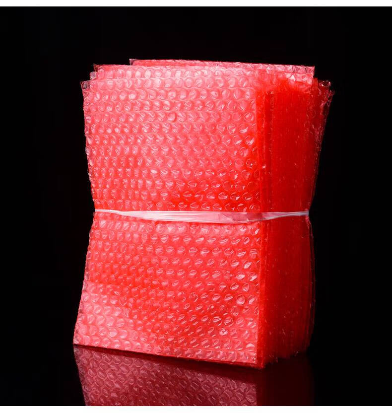 防静电气泡袋 全新料红色防静电气泡袋加厚气泡膜袋子防震泡沫底打包