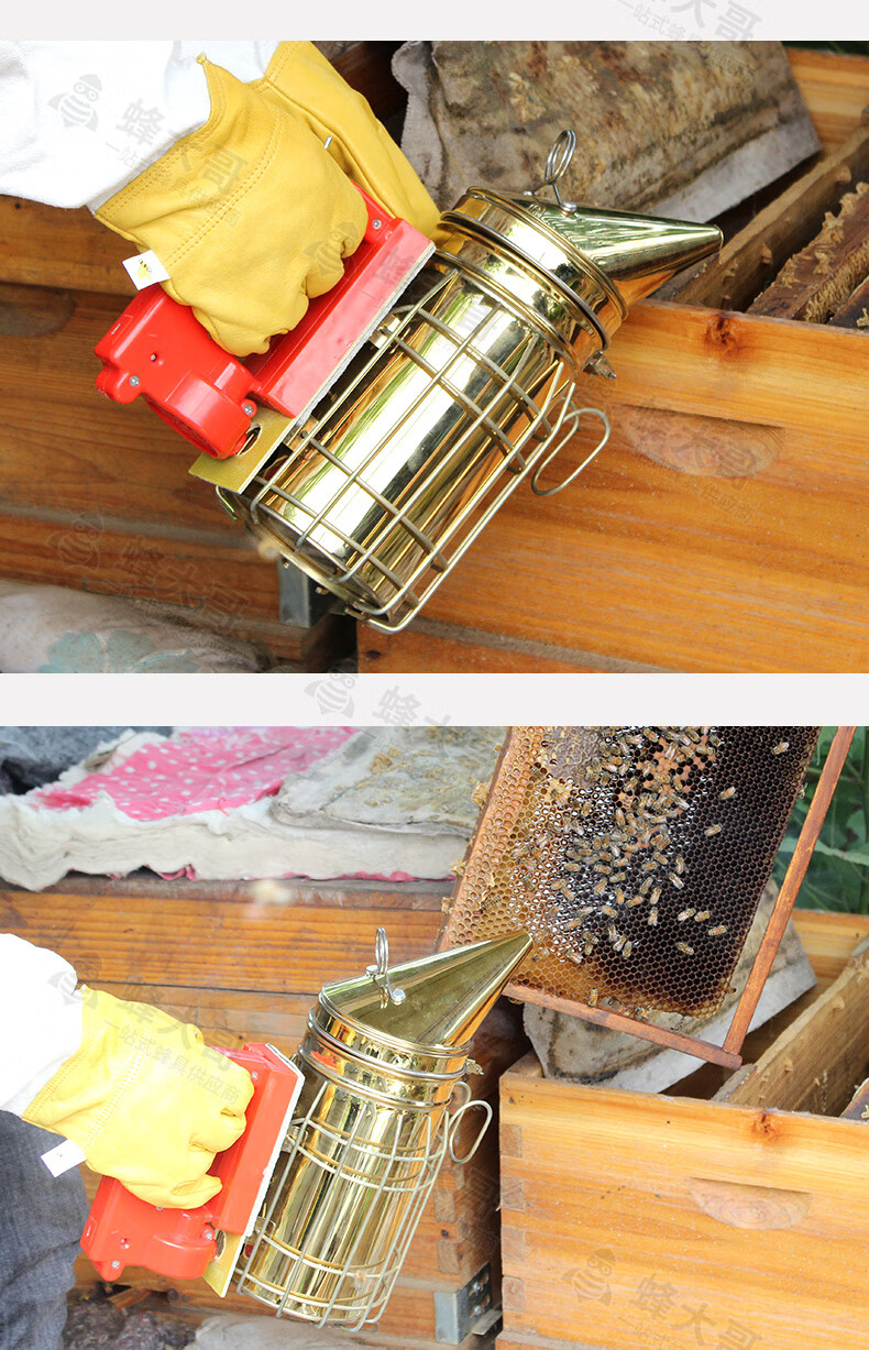 喷烟器养蜂专用烟熏驱蜂锂电池电动熏蜂器不锈钢蜜蜂工具熏烟弹 锂电