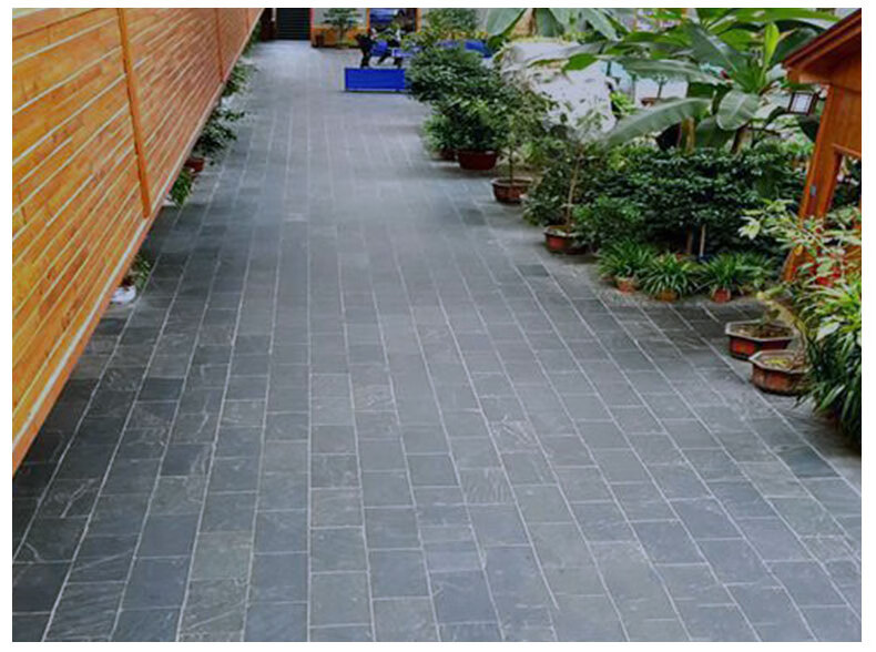 天然石材青石板别墅庭院广场室外公园路面滑青石板地砖耐磨户外 10*20