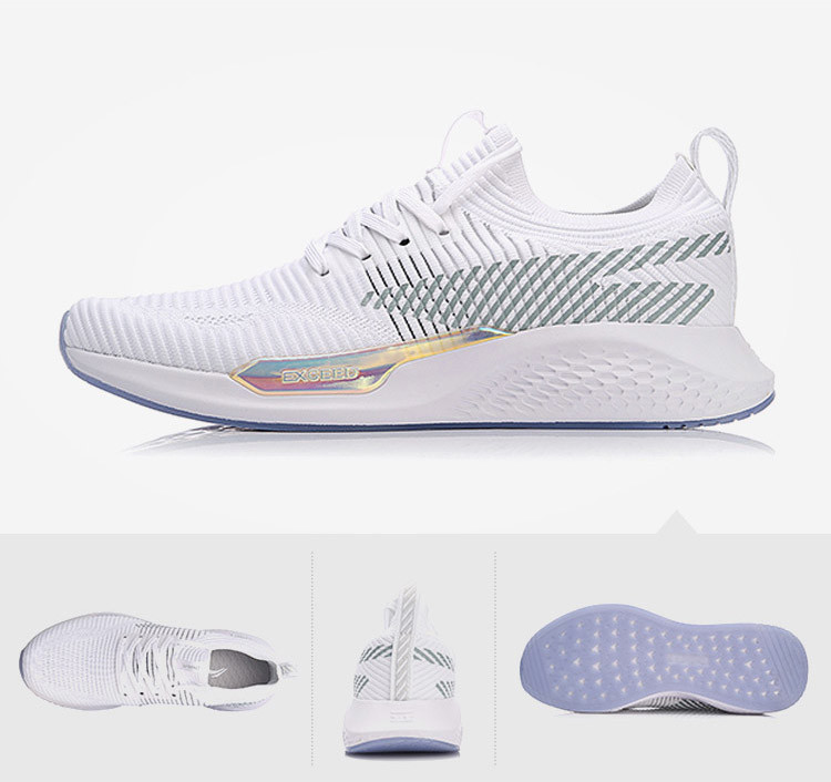 李宁休闲鞋男鞋春夏新云减震一体织袜子鞋网面透气轻便慢跑运动鞋灰色