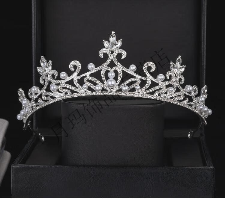 黑色皇冠女十八岁成人礼头饰新娘拍照生日礼物18岁成年王冠帽bg01雅黑