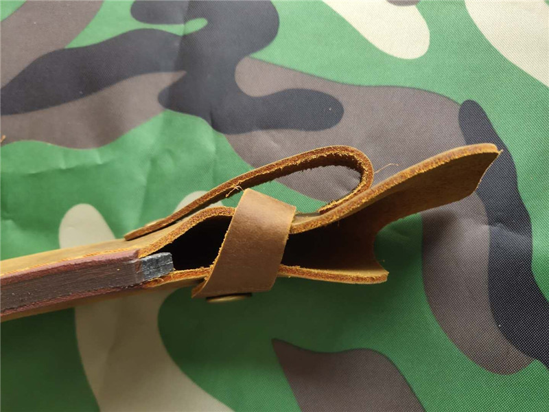 牛皮刀套通用款刀鞘保护套户外直刀套刀壳20cm疯马皮套xxl码疯马皮套