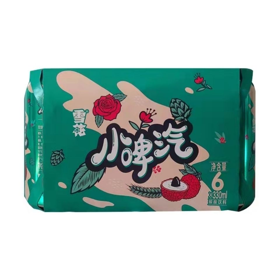 雪花啤酒小脾气 出品小啤汽 330ml*12/24 听玫瑰荔枝味 碳酸饮料新品