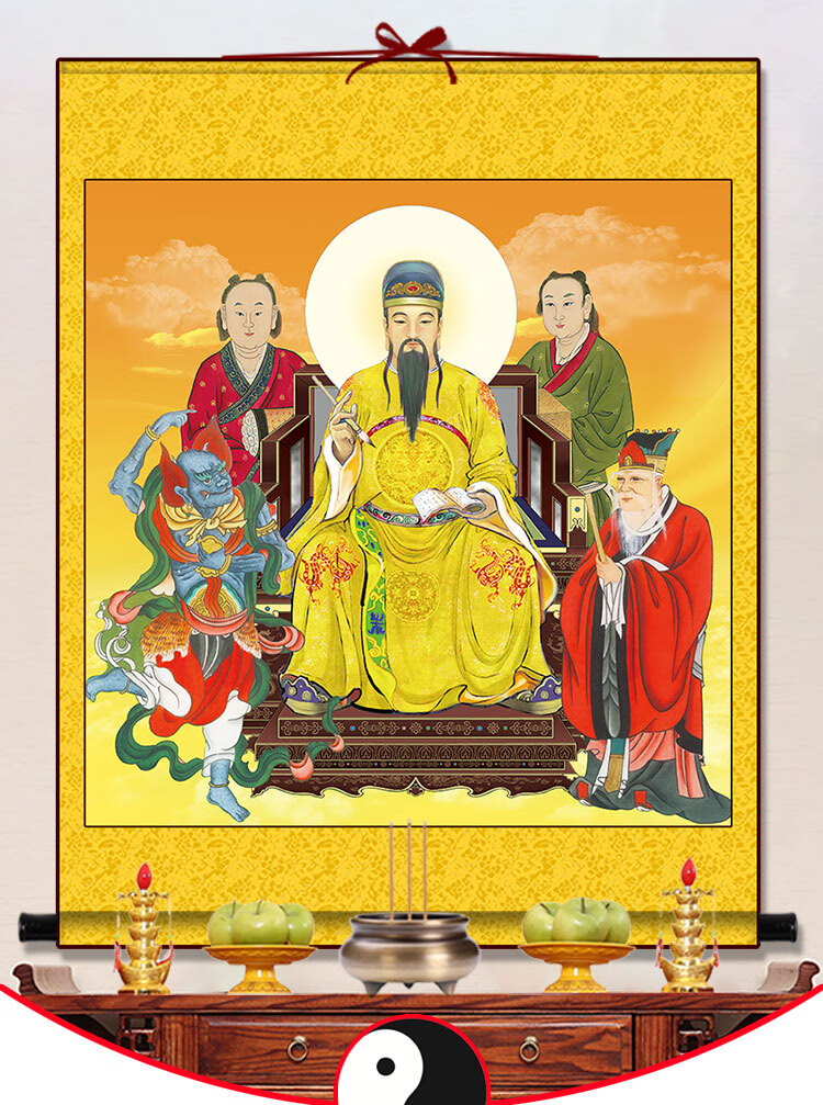 新款文昌帝君挂画文昌帝君画像魁星点斗朱衣点都挂画客厅玄关装饰画