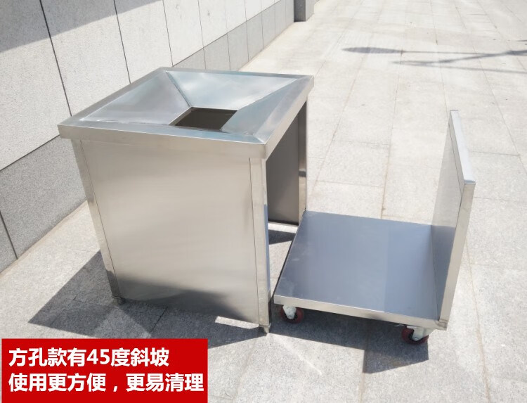 不锈钢收残车残食台收餐车收集回收台餐具碗碟垃圾桶饭店餐厅神器