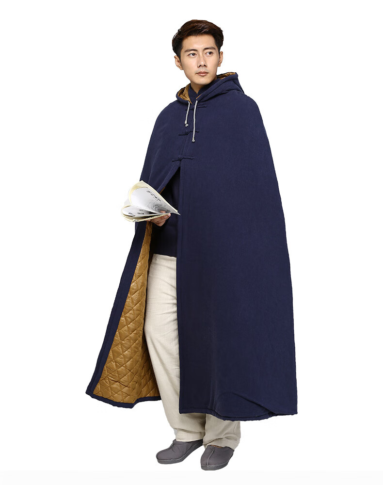 conwhd 禅修打坐披风斗篷出家人披肩长款春秋冬季居士和尚禅修内胆加