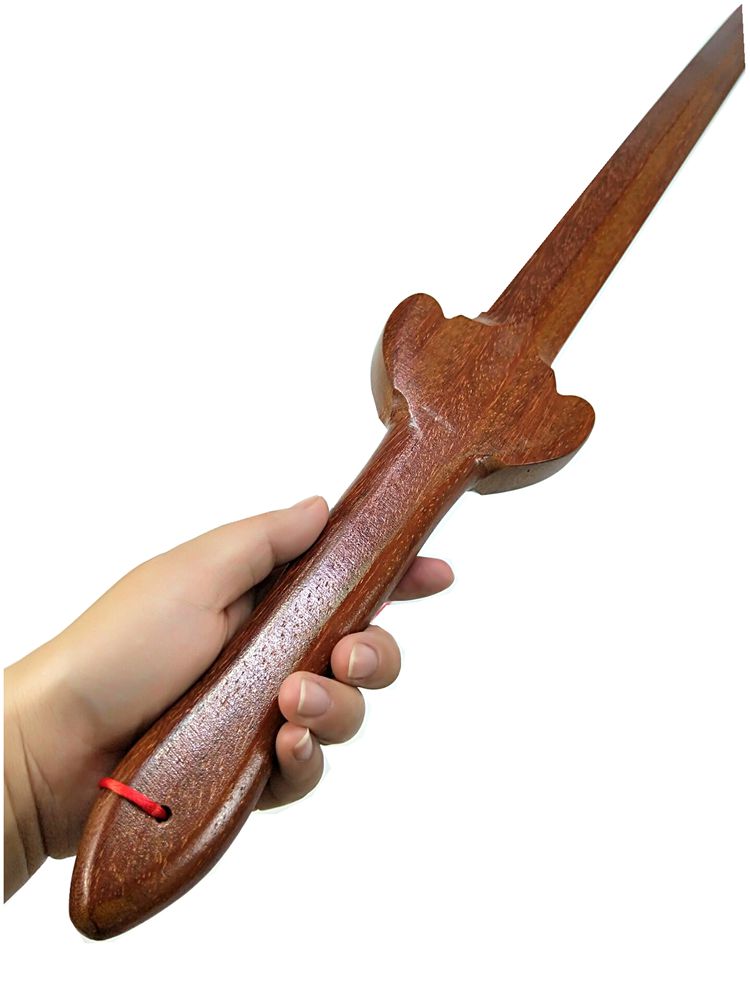 晨练练习木剑武术太极剑铁木一体剑中式拔刀术竹剑小孩表演剑