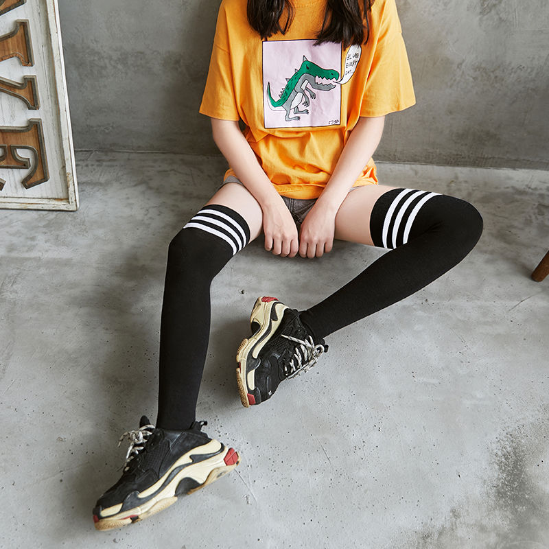 长筒袜女学生韩版长袜日系学院风高筒春秋黑色女生韩国过膝袜发货a 1